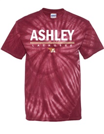 AHS Lacrosse Maroon Tie Dye Cotton T-shirt - Orders due Monday, February 20, 2023